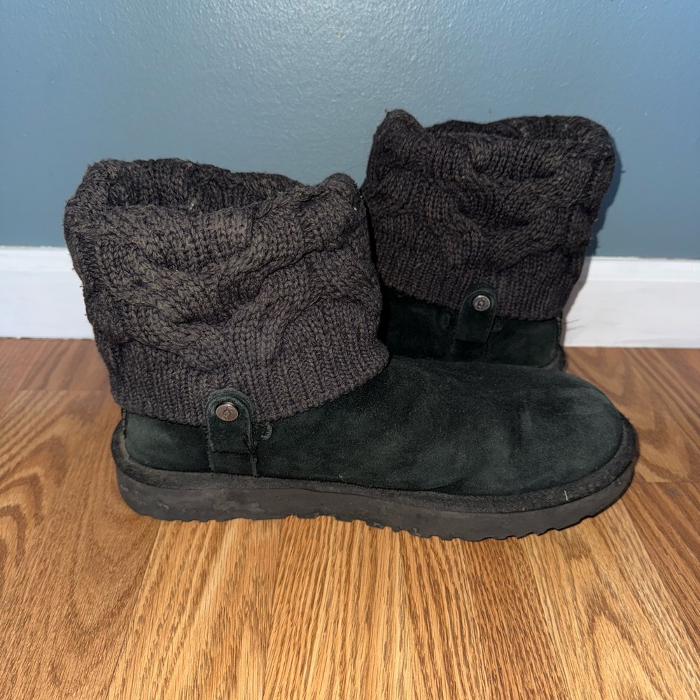 UGG Black Sweater Ankle Boots
